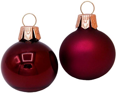 burgundy farve julekugler glas, mat & blank